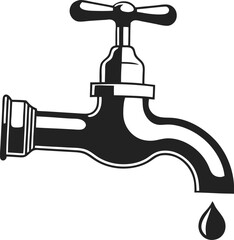 Water tap icon. Vector