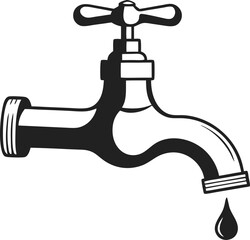 Water tap icon. Vector