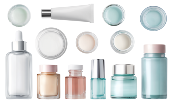 Skincare Essentials: Minimalist Cosmetic Product Display