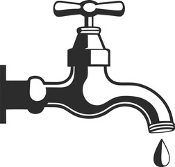 Water tap icon. Vector illustration
