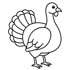 Wild Turkey Line Art
