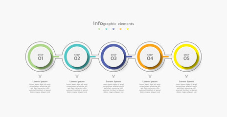 Business infographic template colorful 
design