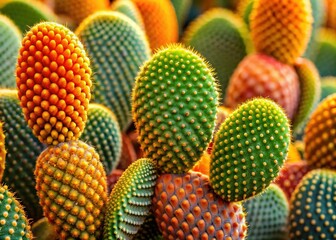 Bunny Ears Cactus Close-Up: Opuntia microdasys Texture and Detail