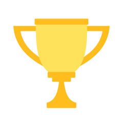 Golden Trophy Icon - Vector Illustration