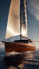 Obraz premium sailboat at sunset