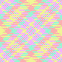 Delightful pastel plaid pattern, perfect for spring or summer designs.  This cheerful, seamless texture evokes feelings of joy and optimism. Ideal for textiles, websites, or stationery.