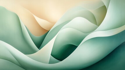 Obraz premium Abstract depiction of layered paper with smooth flowing curves