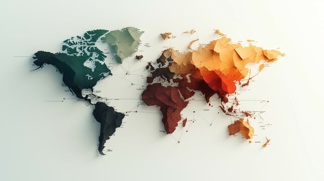 A historical-modern fusion map of Asia and Africa, showcasing ancient Silk Road trade routes alongside modern transport networks, emphasizing economic and cultural exchange.