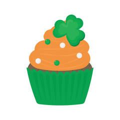 Cupcake. St. Patrick's Day Themed Cupcake