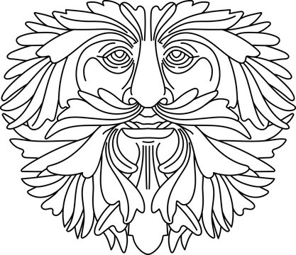 Green Man / Jack in the Green - British Celtic Folk Icon Illustration 