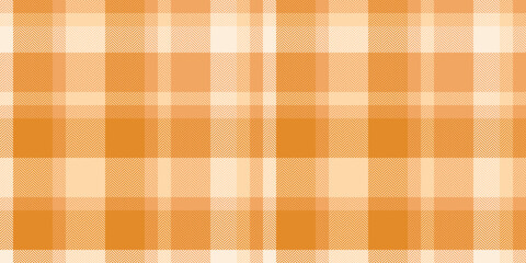 Scratch pattern seamless vector, harmony plaid background check. Artistic textile fabric texture tartan in orange and sandy brown colors.