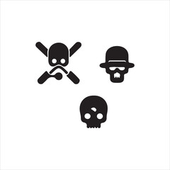 skull on a white background