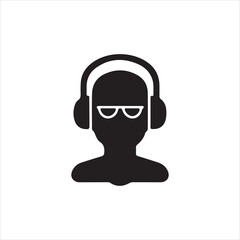 man with headphones