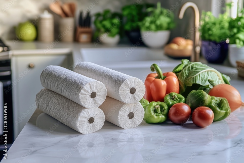 Aufkleber a group of towels arranged neatly on a countertop