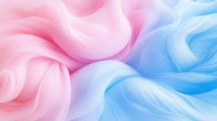 Fototapeta premium Soft Fabric Flowing in Pink and Blue Shades with Gentle Texture