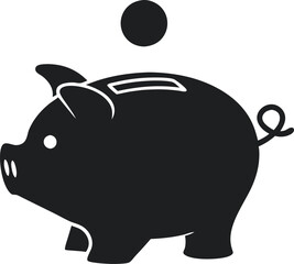Piggy bank. Money box. Vector 