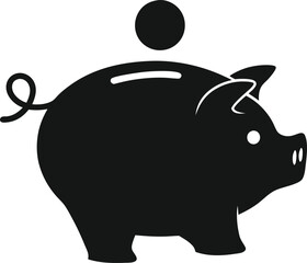 Piggy bank. Money box. Vector 
