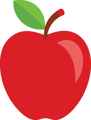 Simple Apple in flat style. Vector 