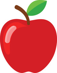 Simple Apple in flat style. Vector 