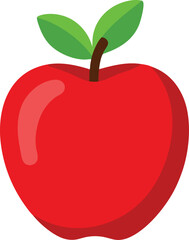 Simple Apple in flat style. Vector 