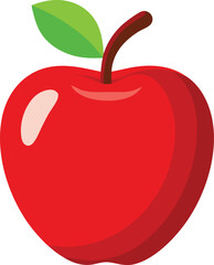 Simple Apple in flat style. Vector 
