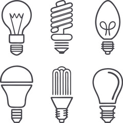 Bulbs icon set