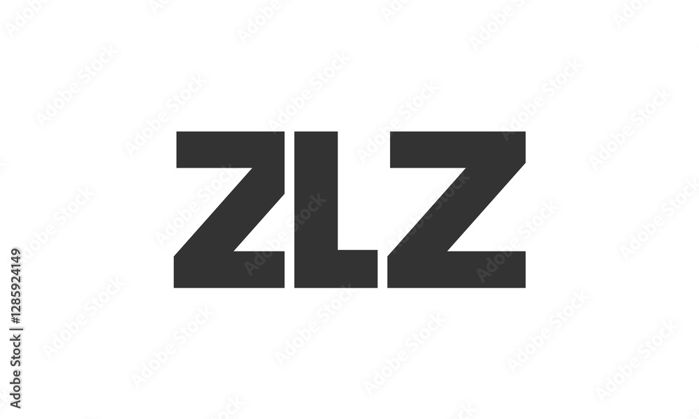 Poster zlz logo design template with strong and modern bold text. initial based vector logotype featuring s
