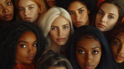 Obraz premium A group of women standing together, possibly friends or colleagues