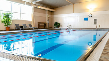 Fototapeta premium rehabilitation pool facility, therapeutic setting