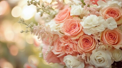 A close up of a stunning bouquet of fresh flowers