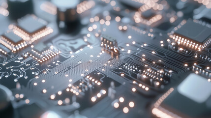 Close-up of a microfluidic chip used in biotech experiments