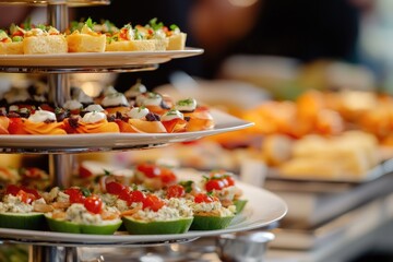 A selection of appetizers arranged on a table, perfect for parties or gatherings