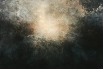 Obraz premium Glowing light bursts through dark clouds.