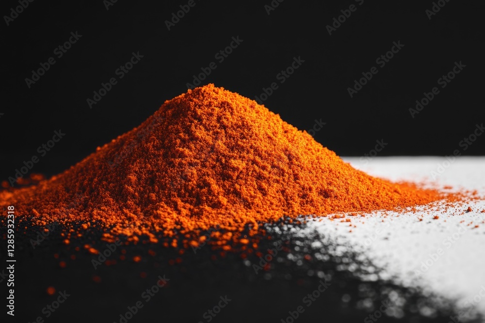Poster a container filled with powder sits on a table