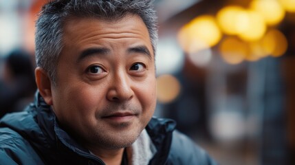 A close-up shot of a person wearing a jacket, great for personal or professional use