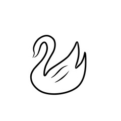 Fototapeta premium swan logo icon