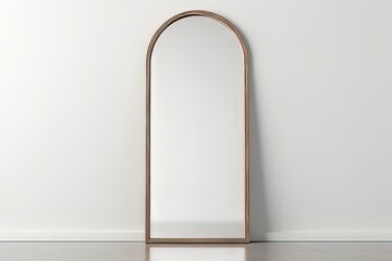 Arch Mirror with Wooden Frame - Modern Wall Decor