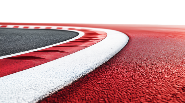 Close Up Of Red And White Curb On Racing Track