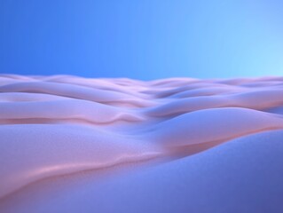 Obraz premium Soft light illuminates gently undulating pastel landscape. AI Generated