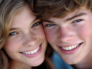 A couple hugging each other on a white background