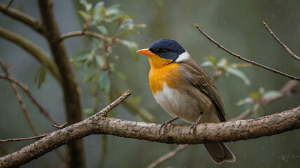 Fototapeta premium robin on a branch