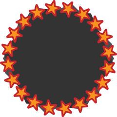 별 원형 배경 벡터 일러스트 디자인 요소