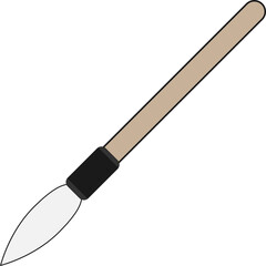 서예붓 벡터 일러스트 디자인 요소