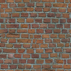 An old brick wall. Brickwork. Background of brown stones. The texture of the brick. Seamless.