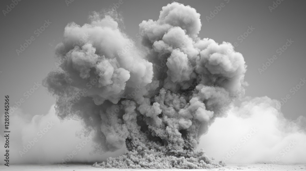 Aufkleber a close-up view of a dense cloud of smoke with no clear origin