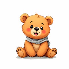 Obraz premium Adventure Awaits: The Joyful Teddy Rider 