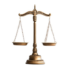 Justice scale symbolizing fairness in law studio image