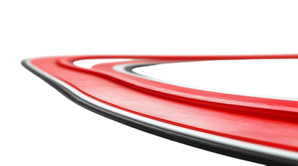 Close Up Of Red White And Black Wavy Lines On Transparent Background