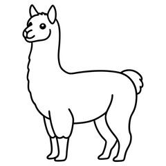 Elegant Alpaca Vector Art