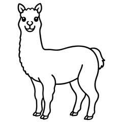 Elegant Alpaca Vector Art